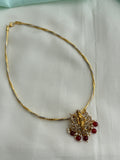 Hs028 dual shade Hasli with lord Krishna pendants