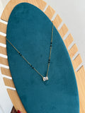 BB036 Anti tarnish square Black Beads