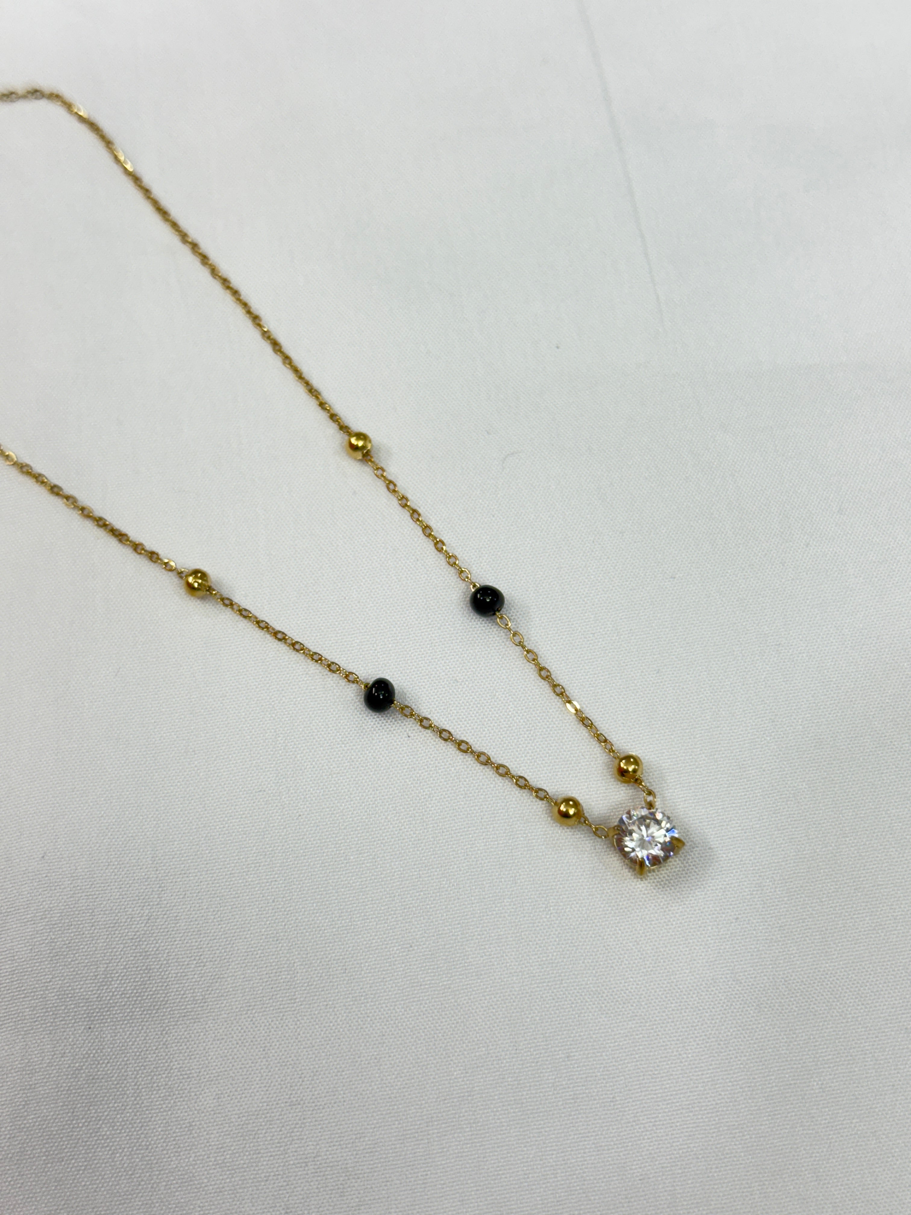 Bb009 anti-tarnish single line short simple blackbeads(color won't fade)