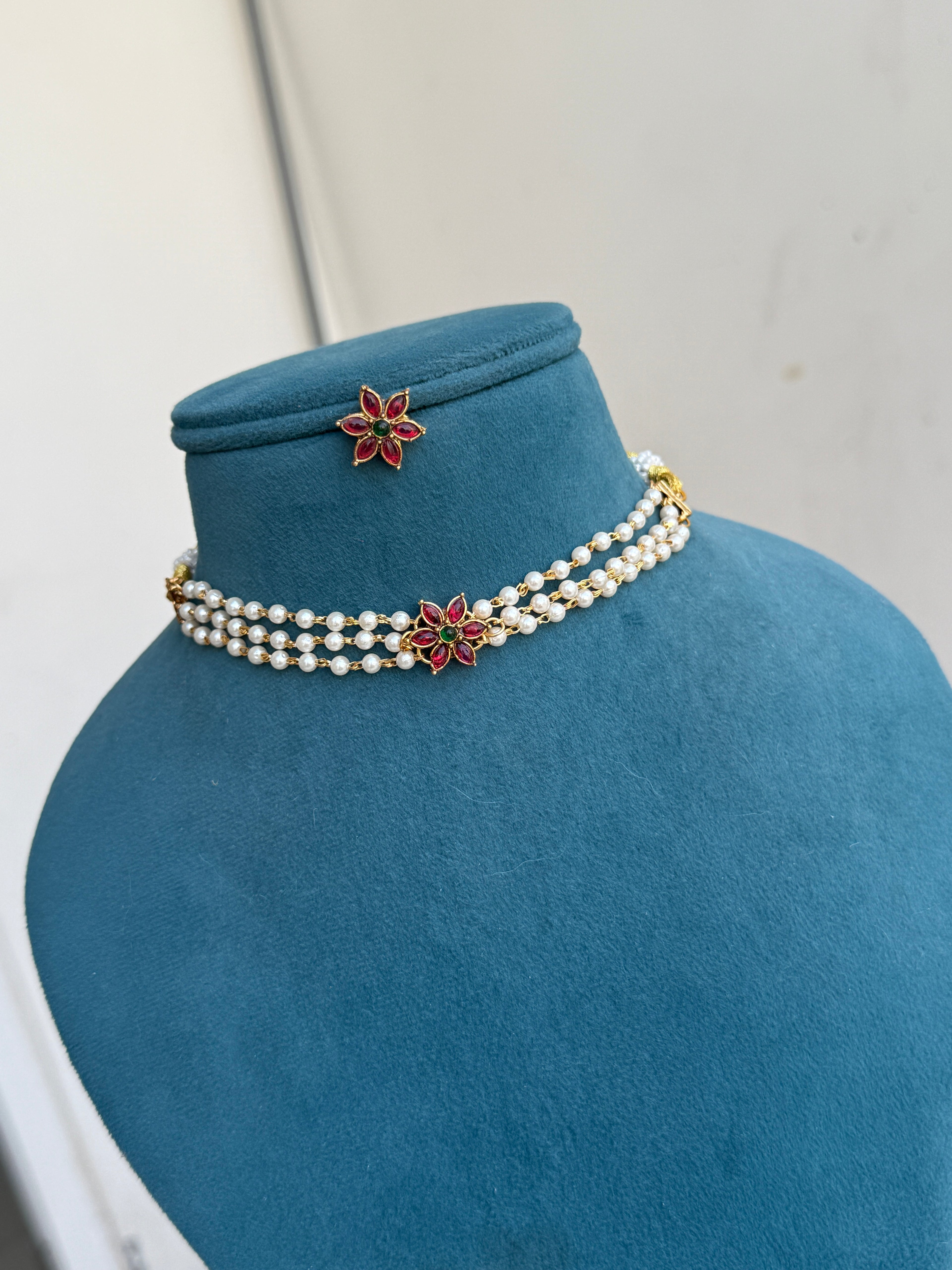 Ch015 3 layers pearl choker suits for kids and adults