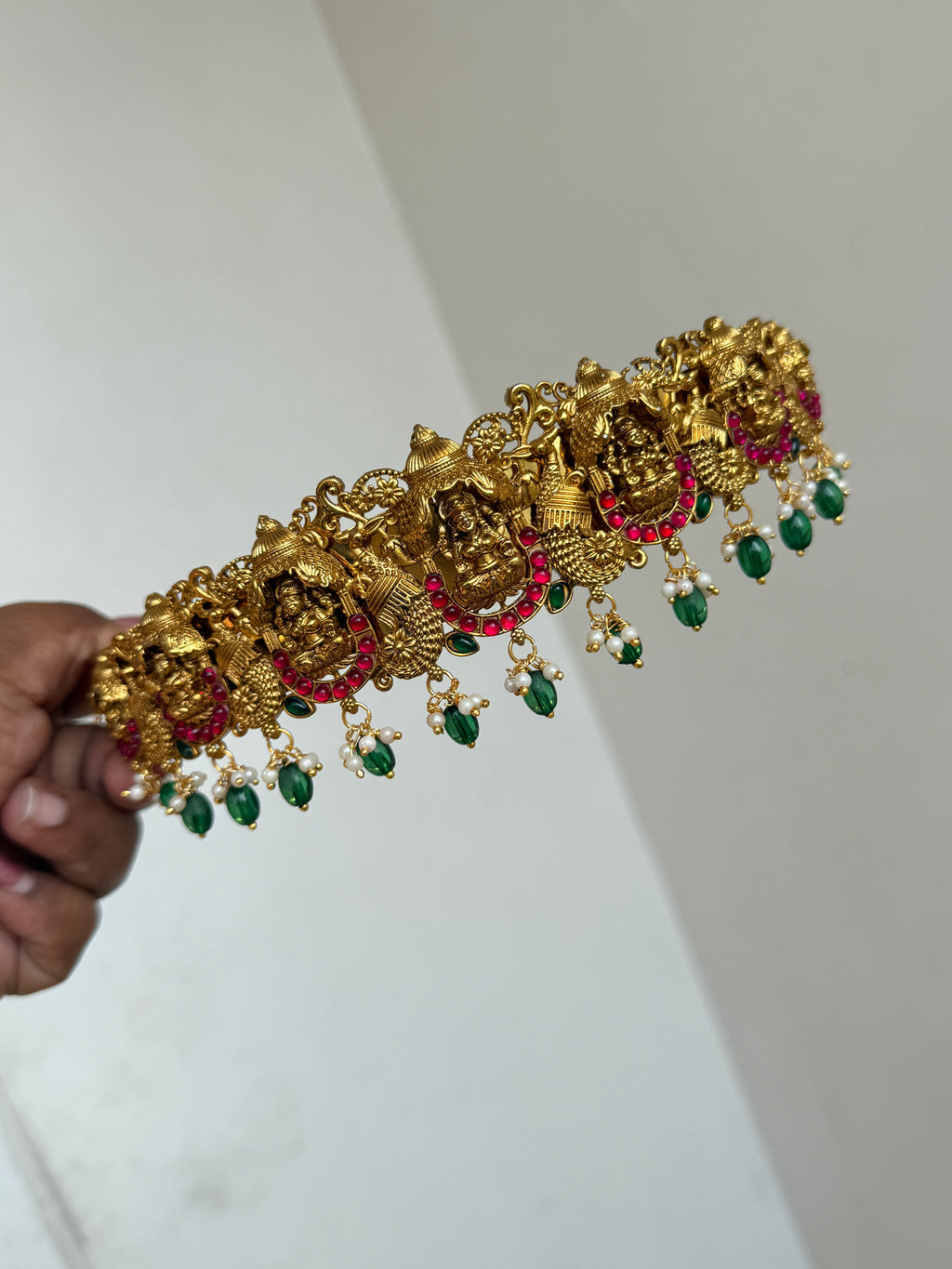 Hb627 jadau kundan lakshmi devi kids small hipbelt