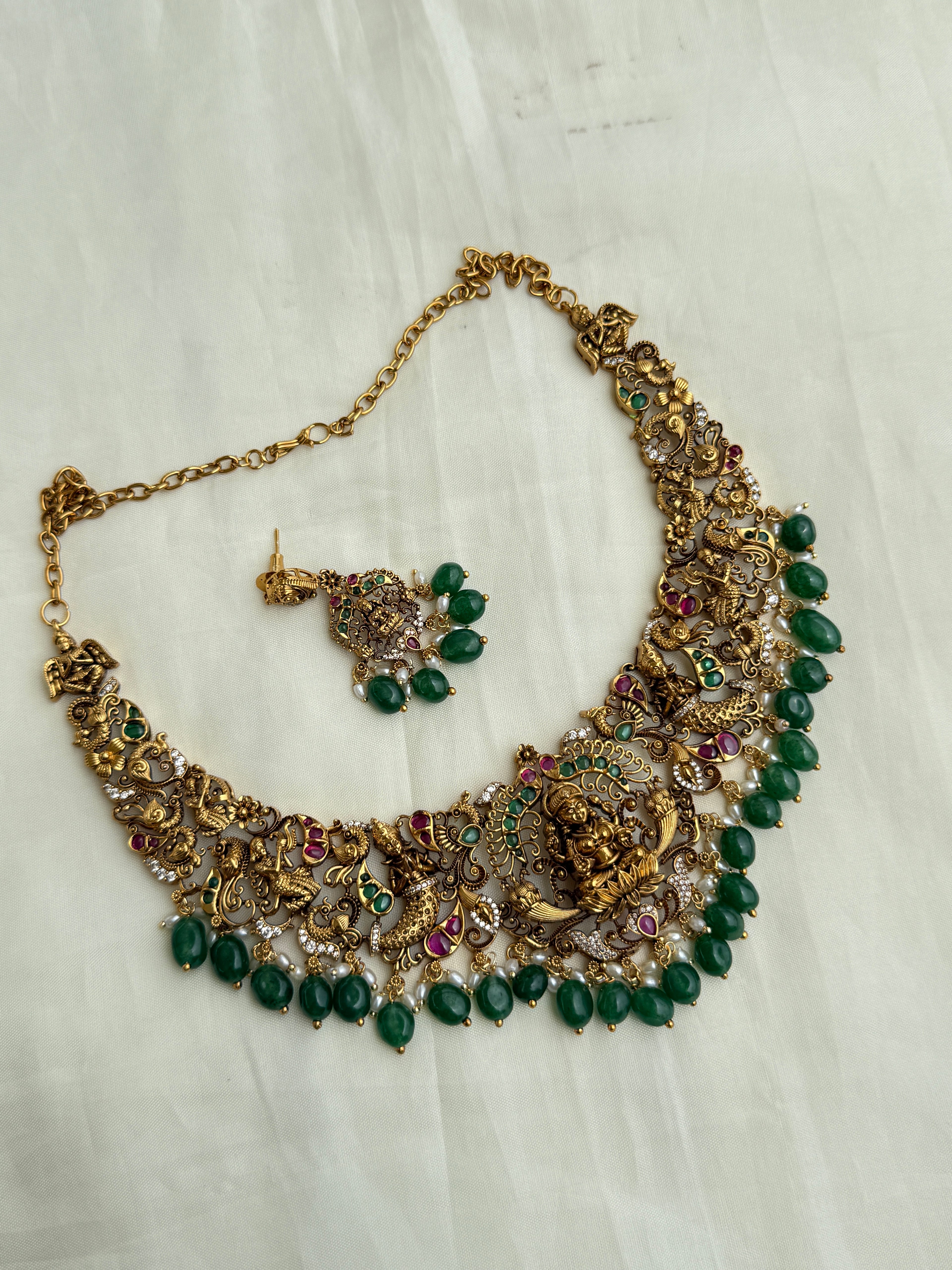 Ns321 kemp lakshmi devi nakshi neckset