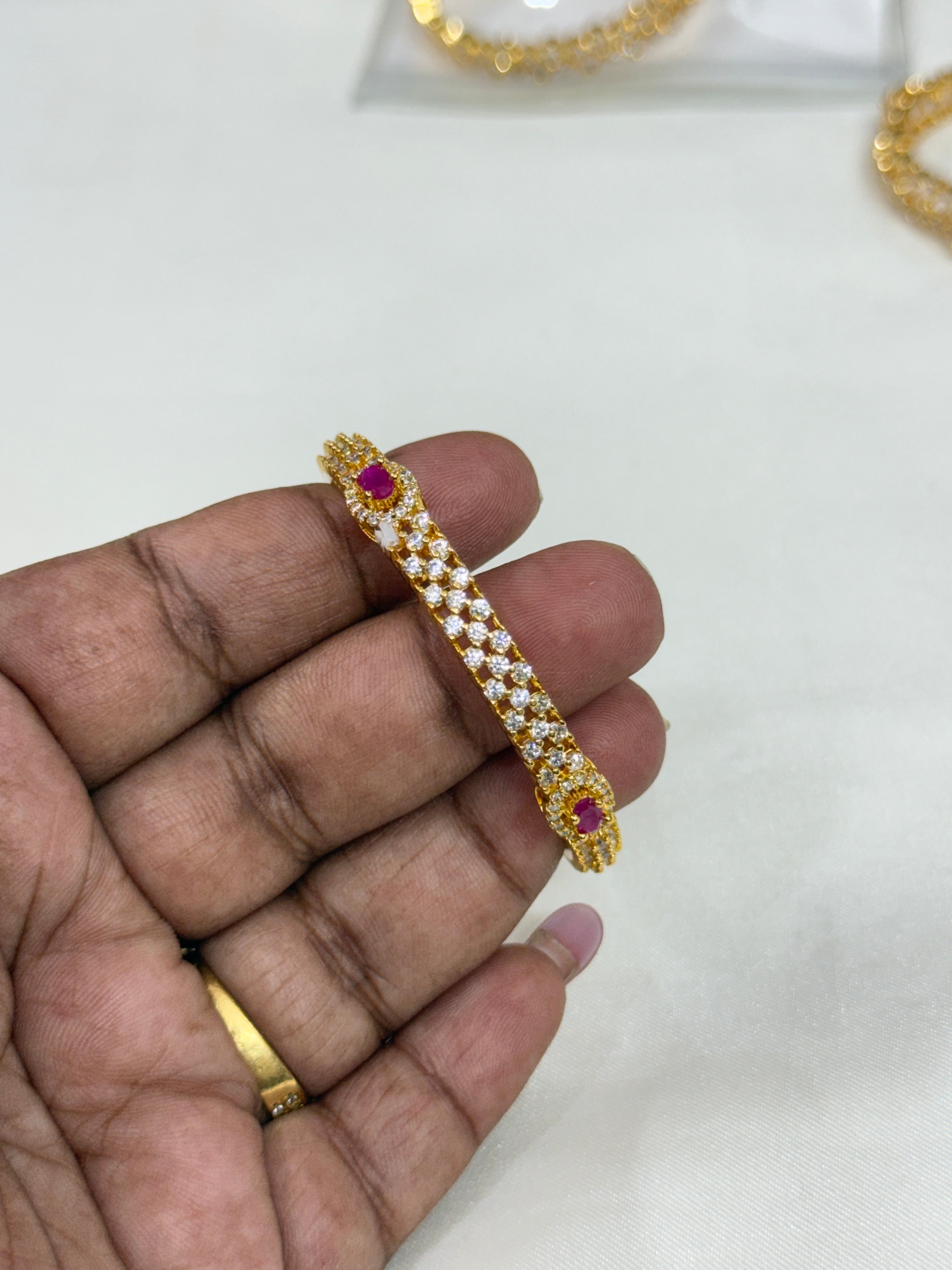 Kd048 diamond replica bangle 499/- each bangle
