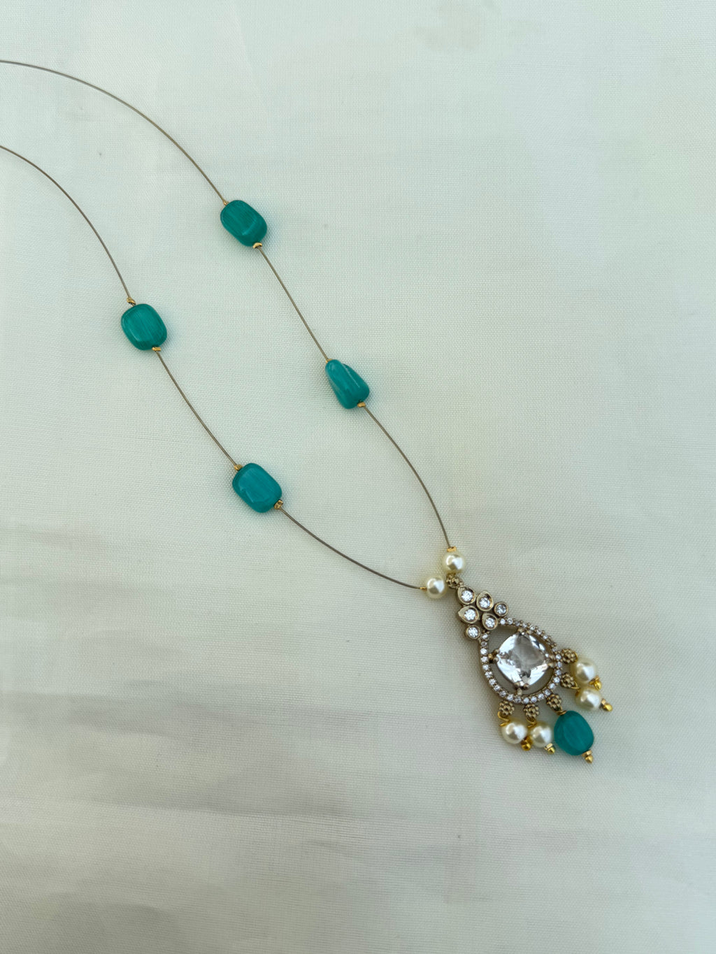 Ns0023 invisible light green  neckset