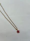 BB045 single line flower Black Beads