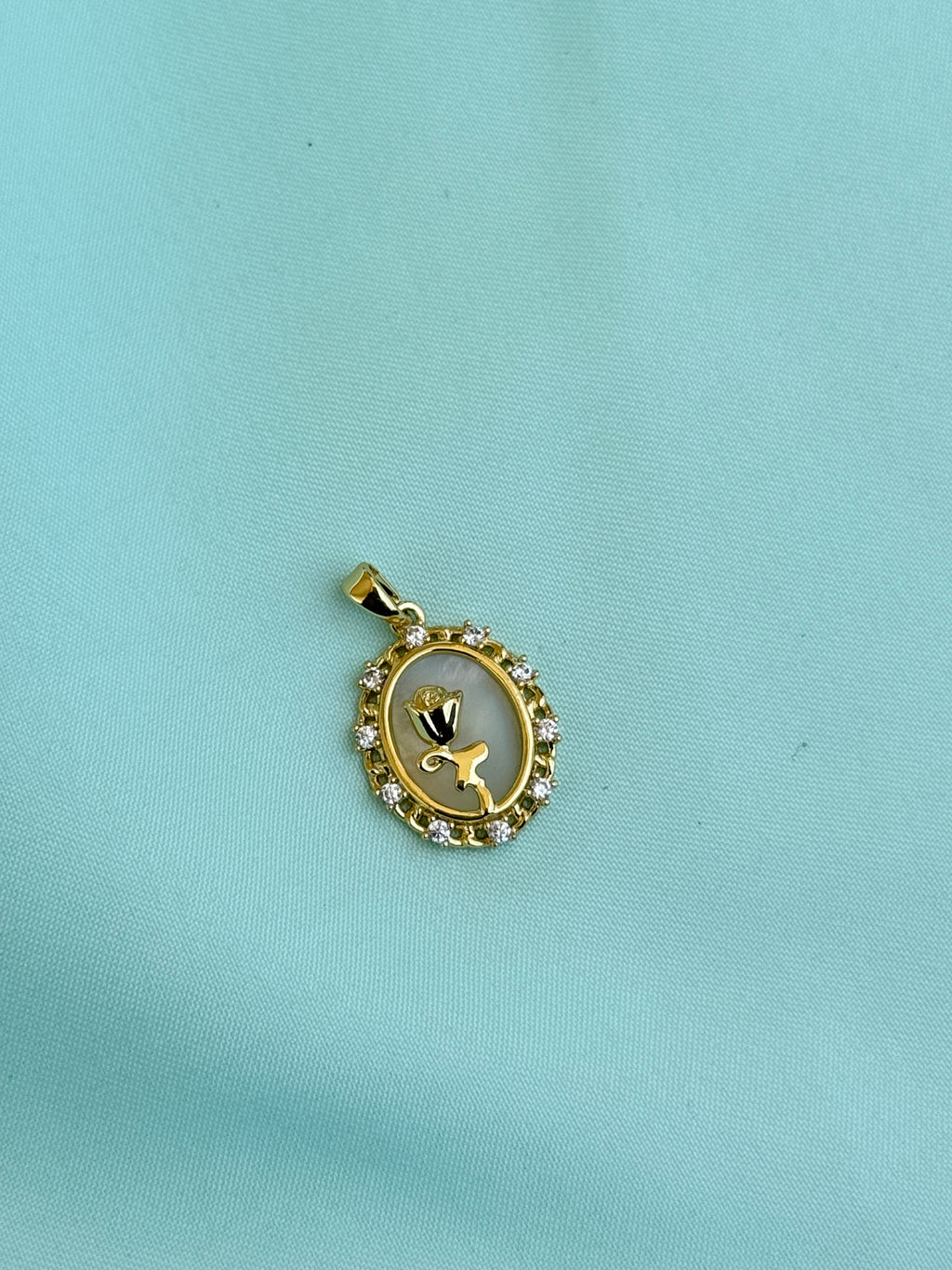 Al015 anti tarnish rose flower charm (pendent)