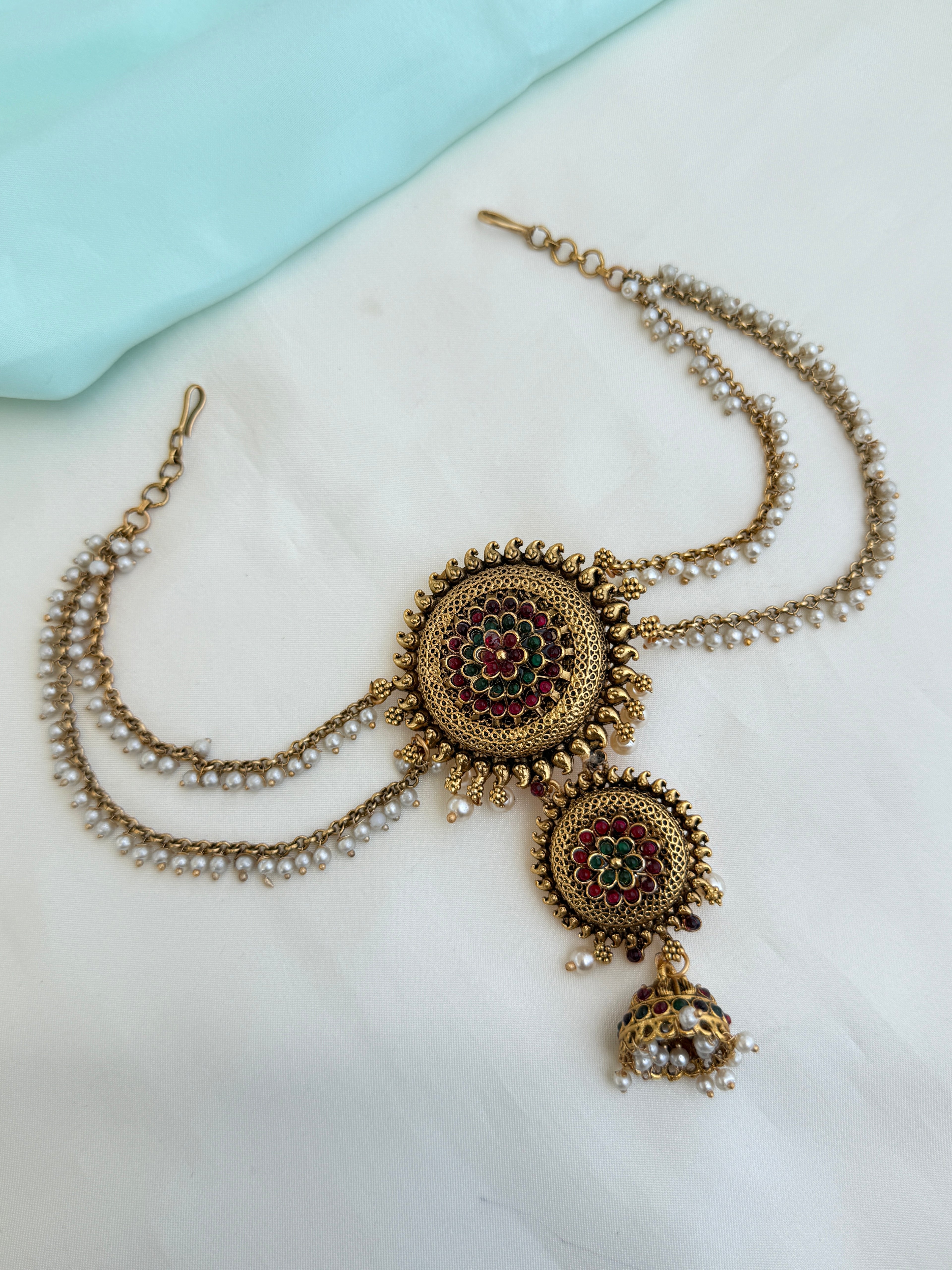 Jd006 flower 2 layer's pearls Jadabilla