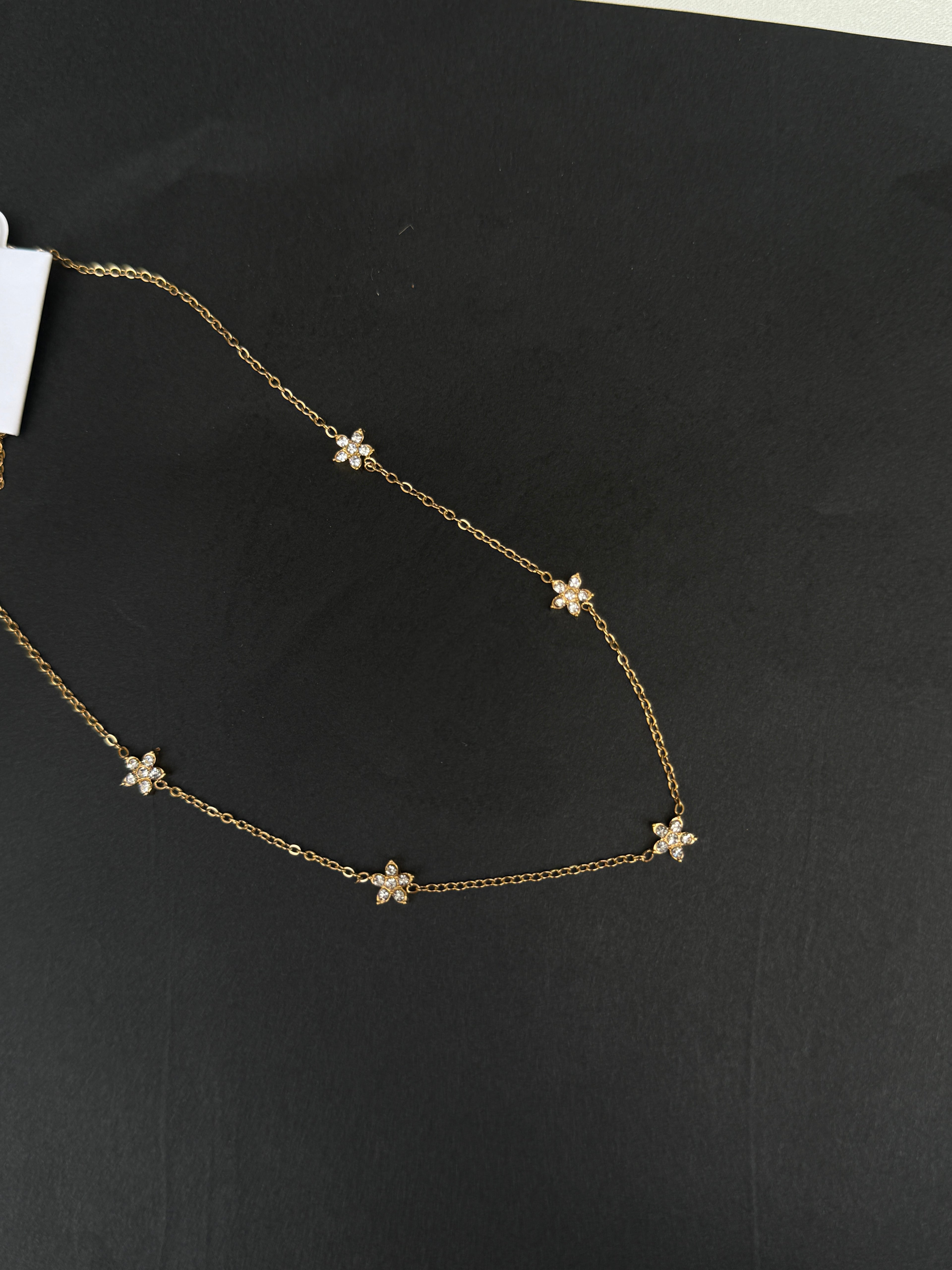 Dc015 5 flowers Anti tarnish chain