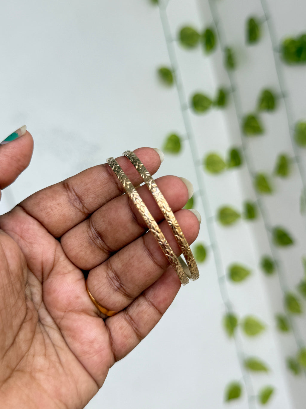 Ph260 Panchaloham unpolished leaf daily wear bangles