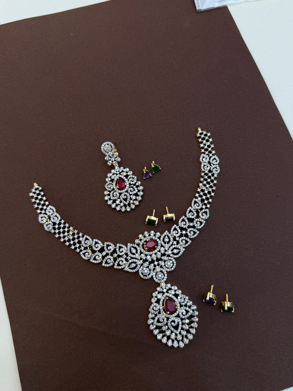 Ns801 diamond finishing changeable neckset 3 colours
