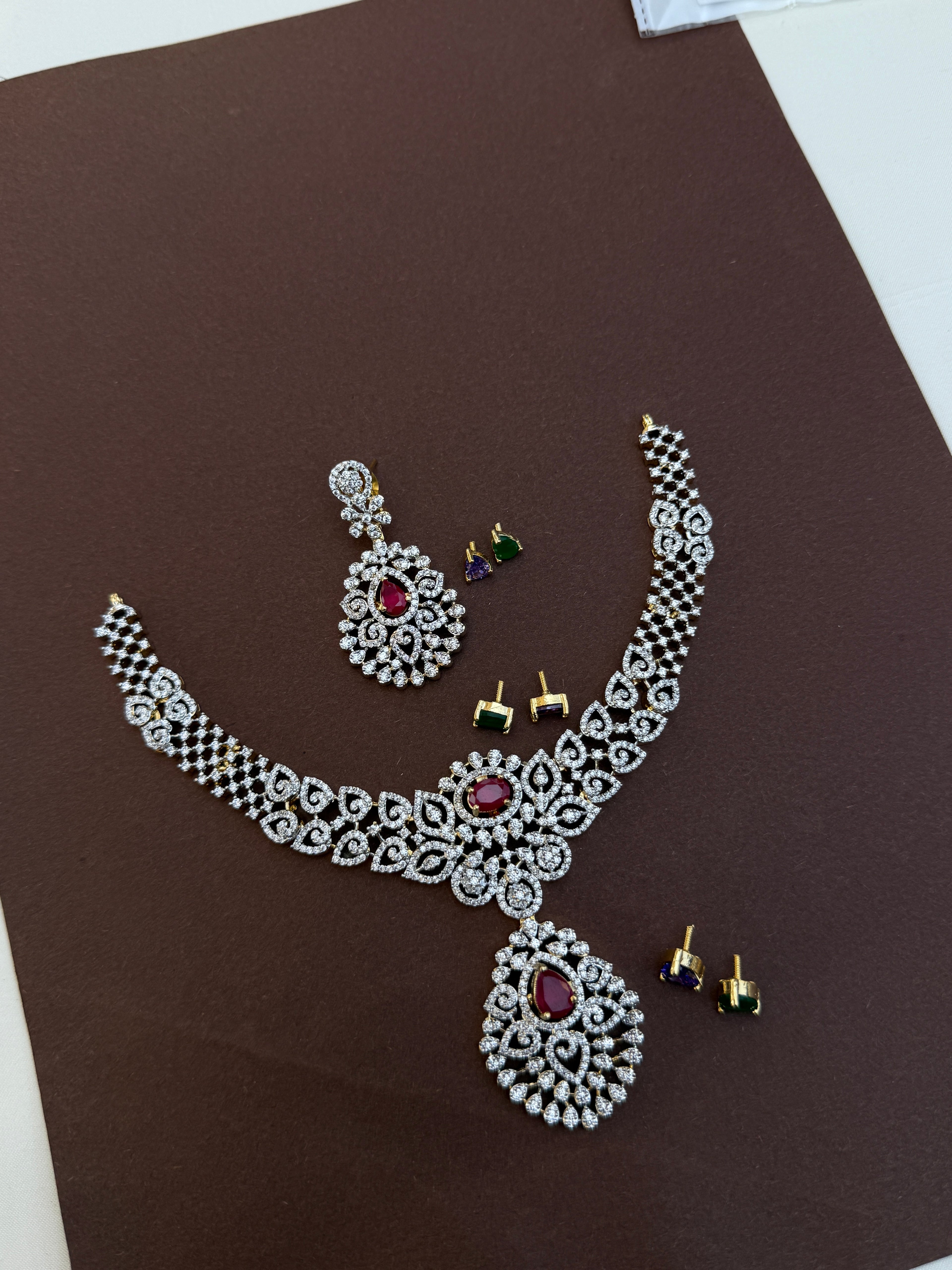 Ns801 diamond finishing changeable neckset 3 colours