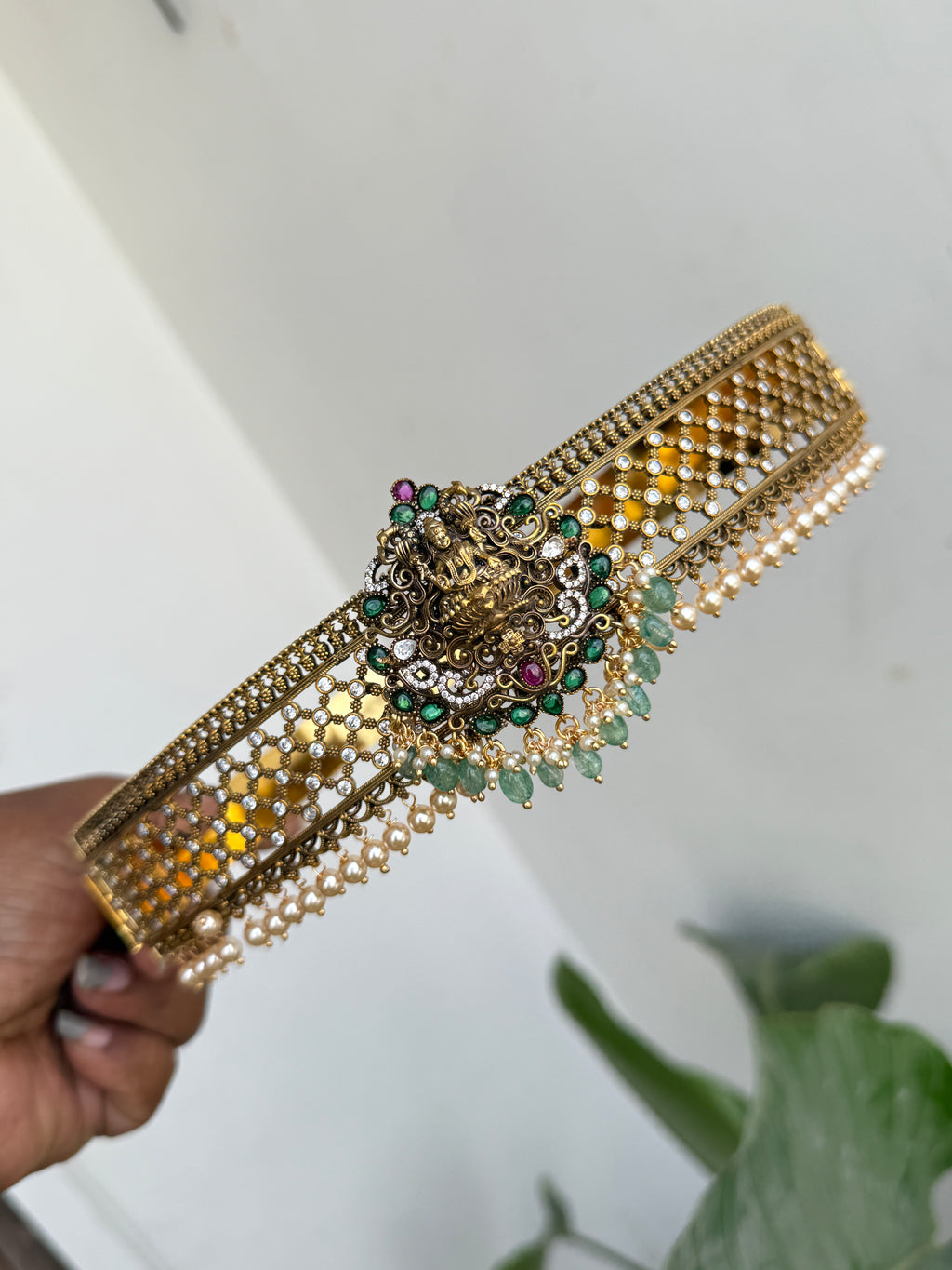Hb549 kemp moissanite Lakshmi devi kids hipbelt