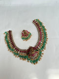 NS558 jadau kundan laksmi devi Neckset with earrings