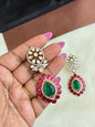 Er51 moissanite jadau Kundan earrings