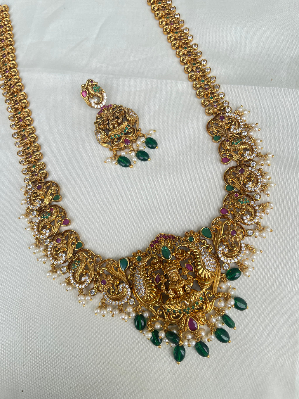 Lakshmi Devi peacock long haram
