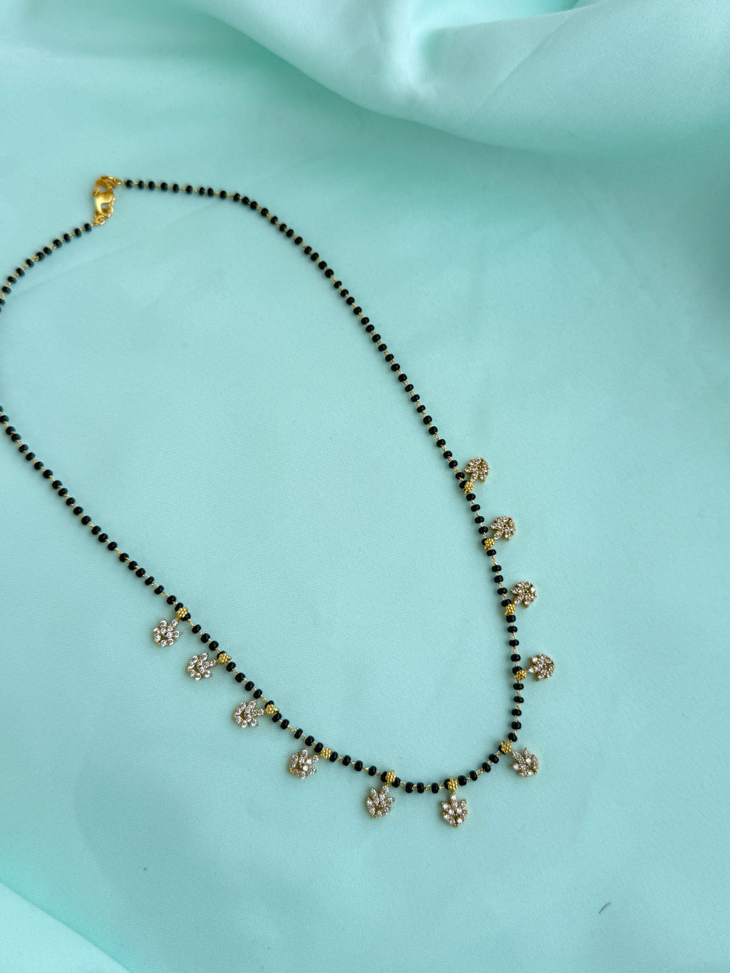 Bb125 stones  18inches black beads