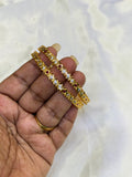Ph824 Panchaloham polished stone bangles