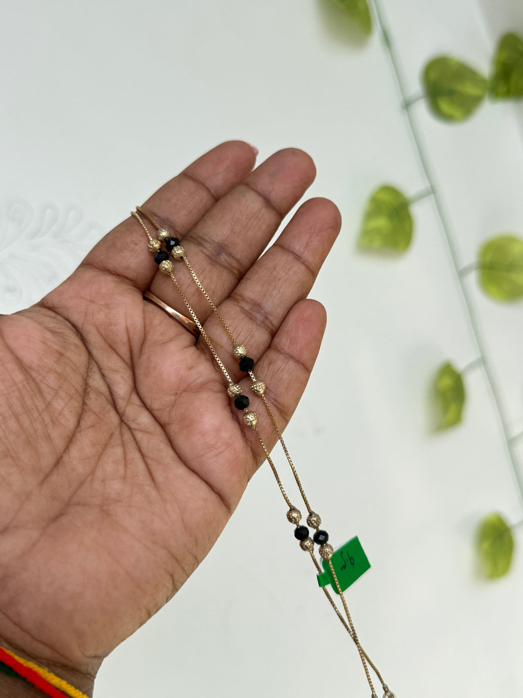 Panchaloham unpolished blackbeads anklets - Ak150