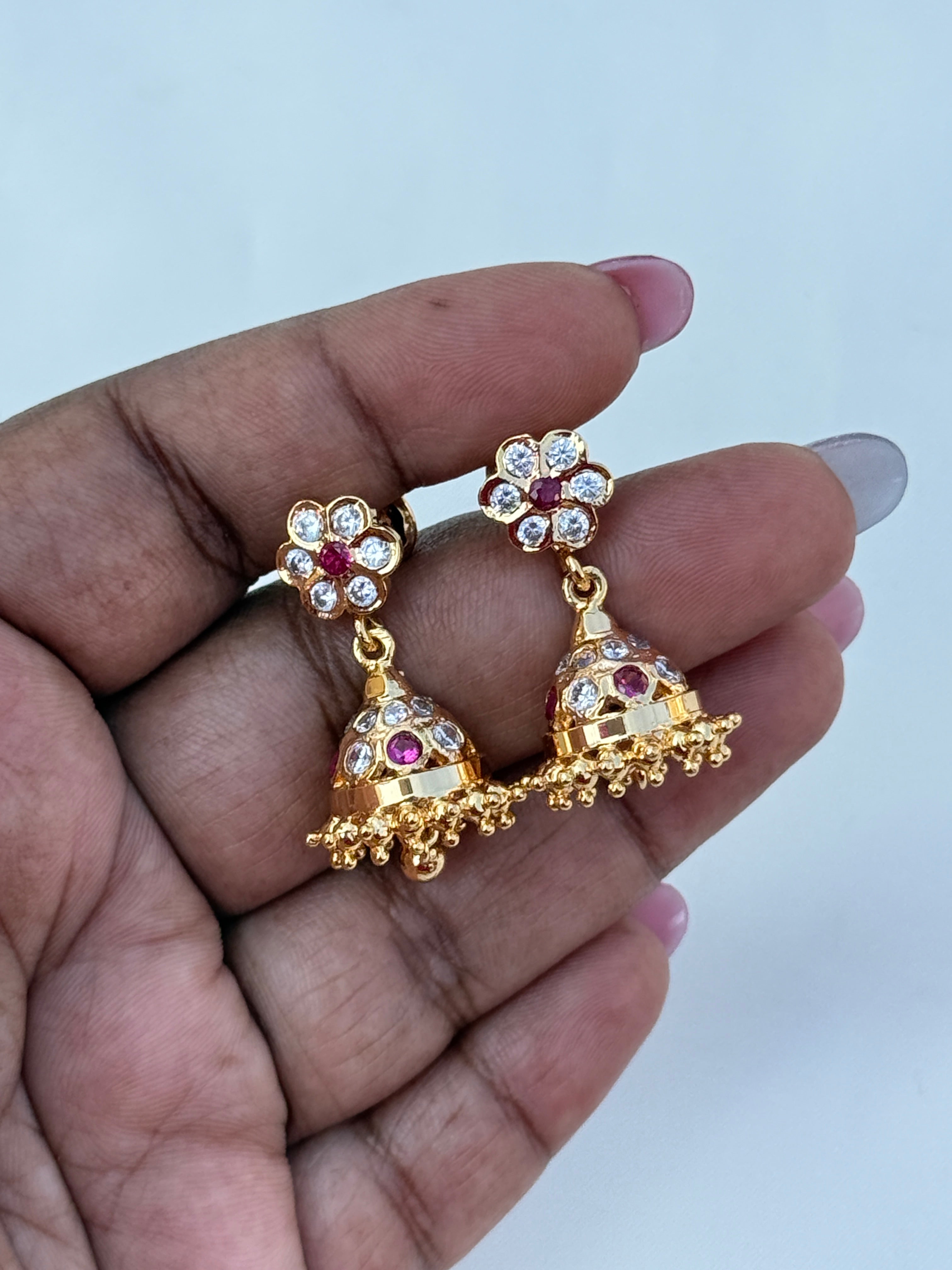 Ph184 panchaloham multi butta back screw earrings