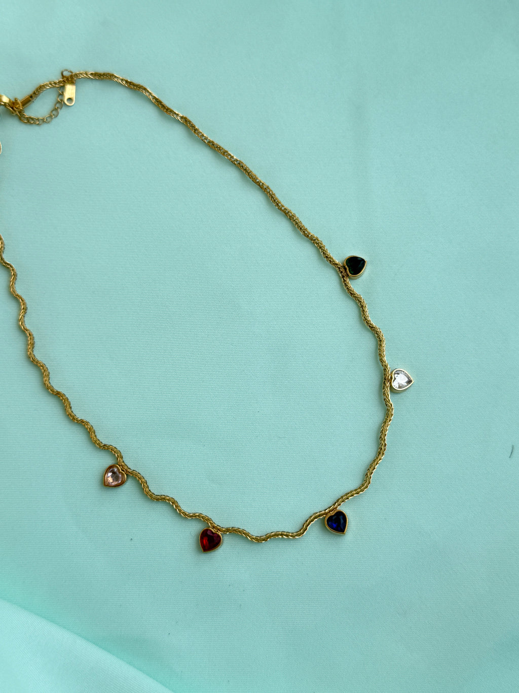 DC101 anti tarnish multi hearts 18inches adjustable daliy wear chains