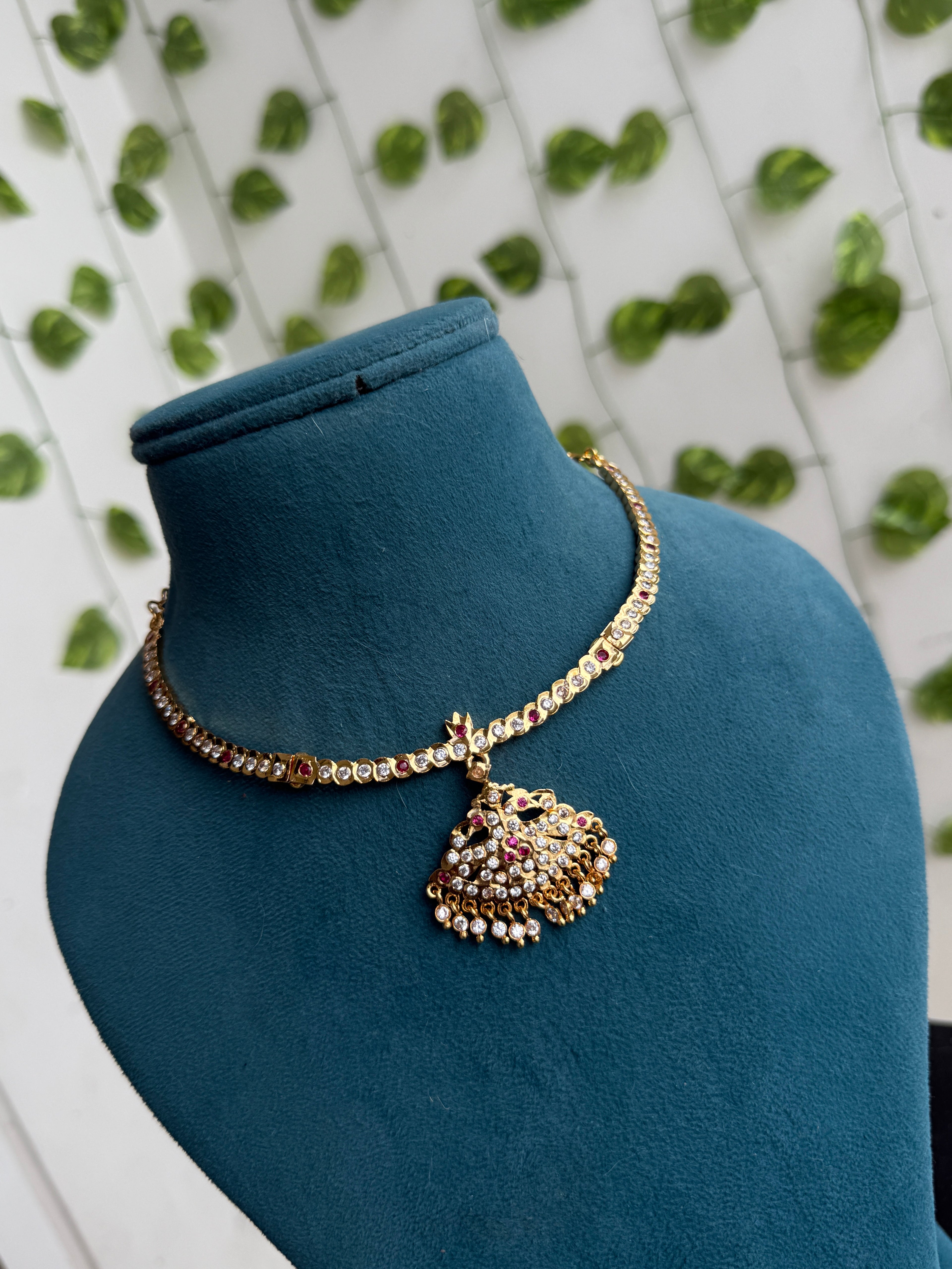 Ph393 panchaloham polished kante neckset