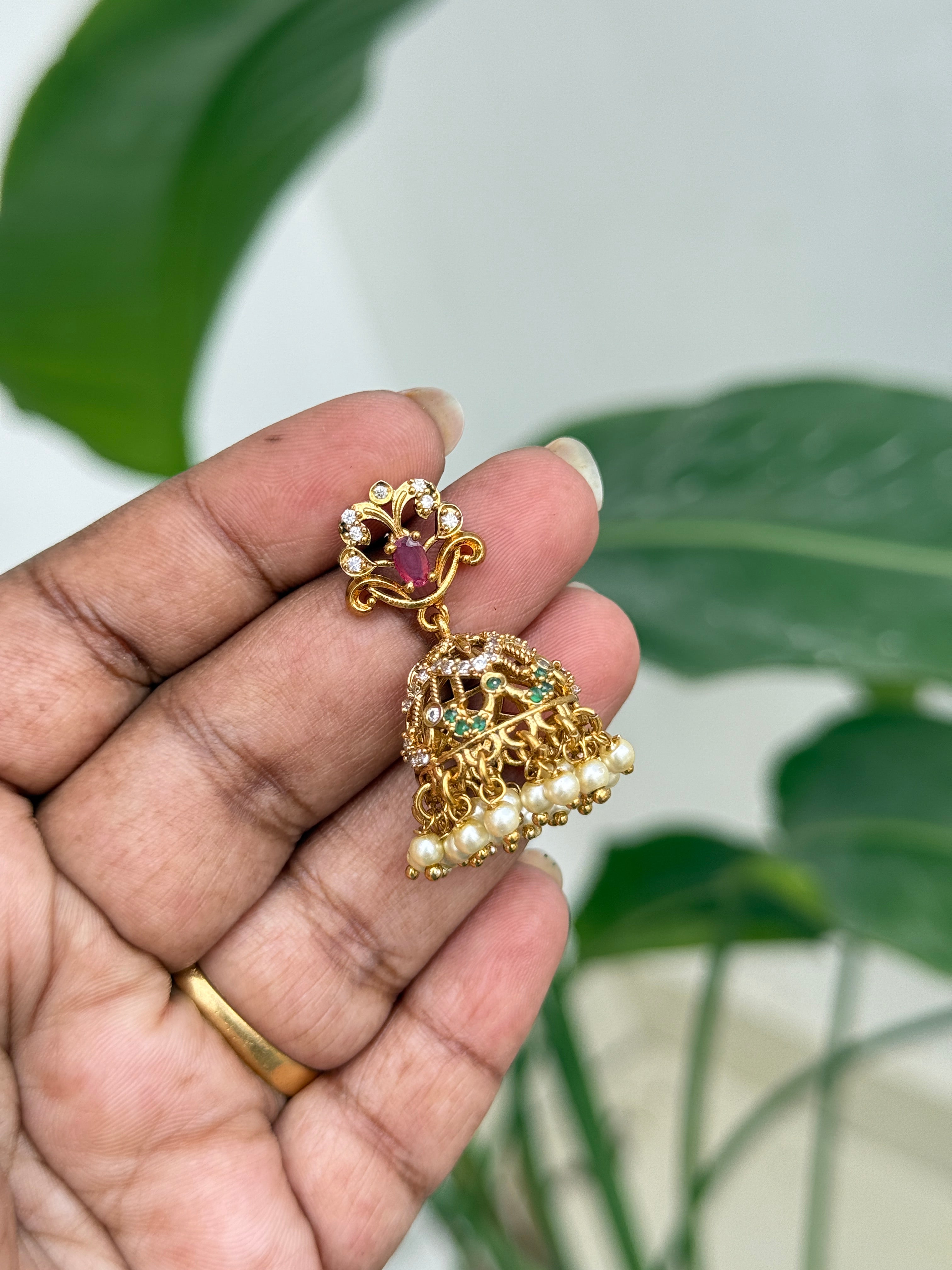 Er83 multi cz butta Earrings