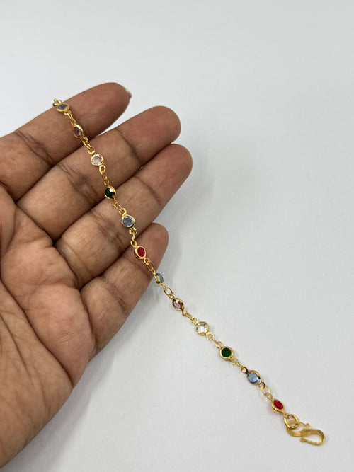 BR5013 navarathan bracelet