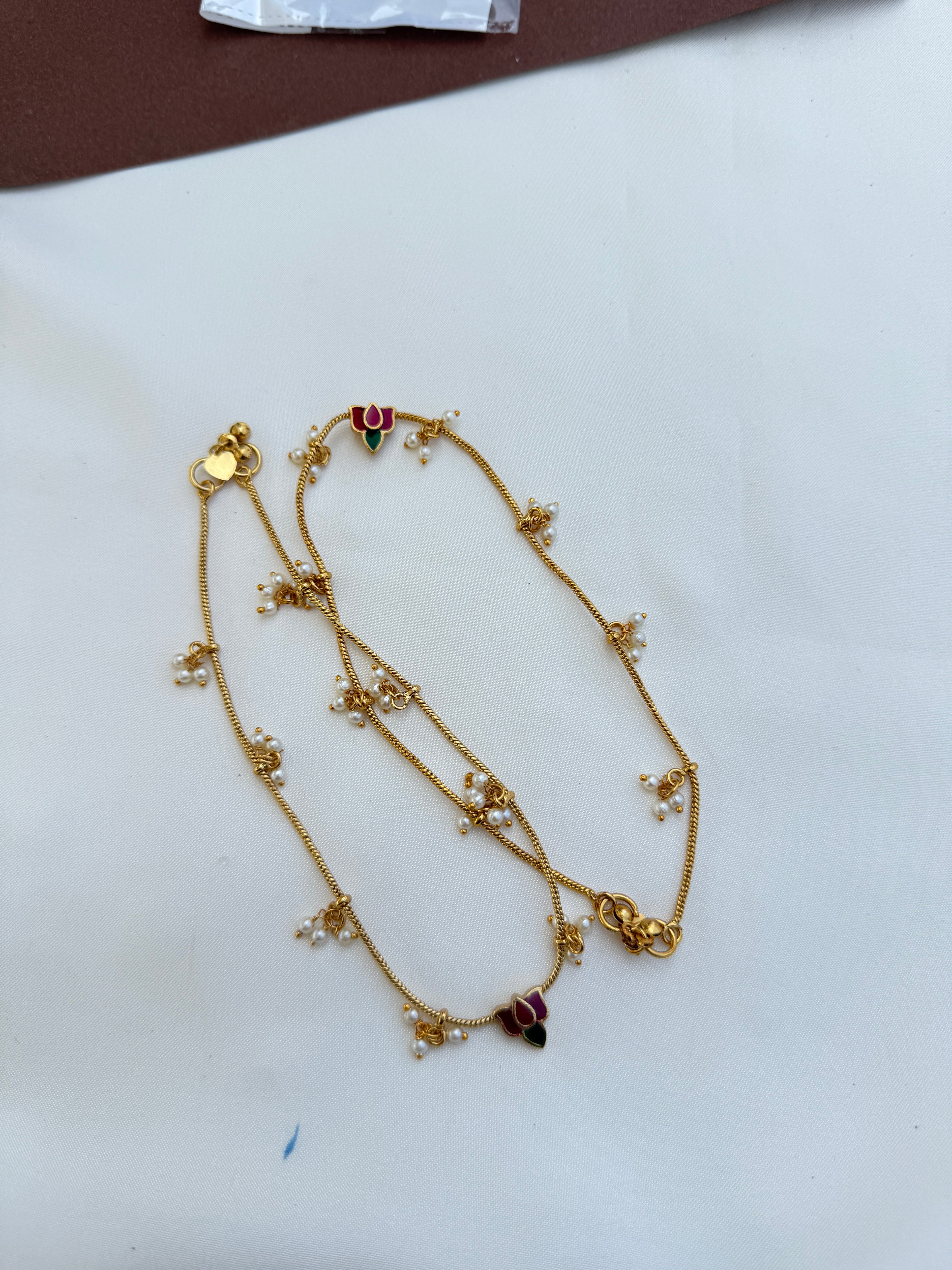 Ak104 jadau kundan anklets