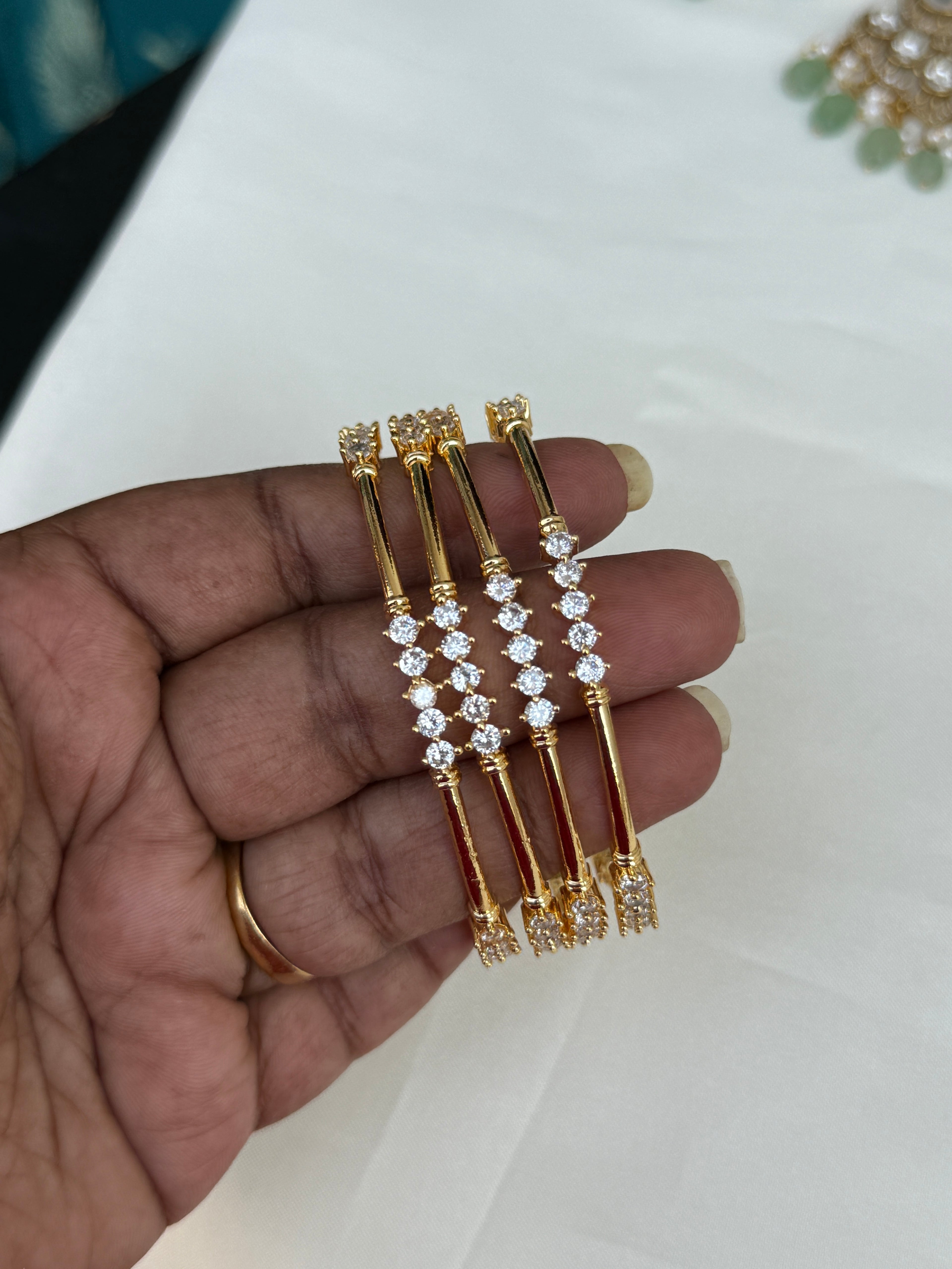 Sb115 slim diamond replica bangles