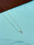 DC100 anti tarnish single line 4 stones flower 18inches Daily Wear adjustable chain