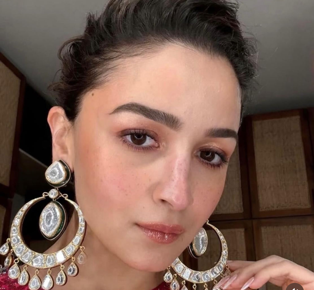 @aliaabhatt inspired Kundan jhumkas mn006