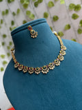 Ns893 flower design  multi short neckset with earrings