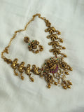Ns309 kemp nakshi elephant Lakshmi Devi neckset