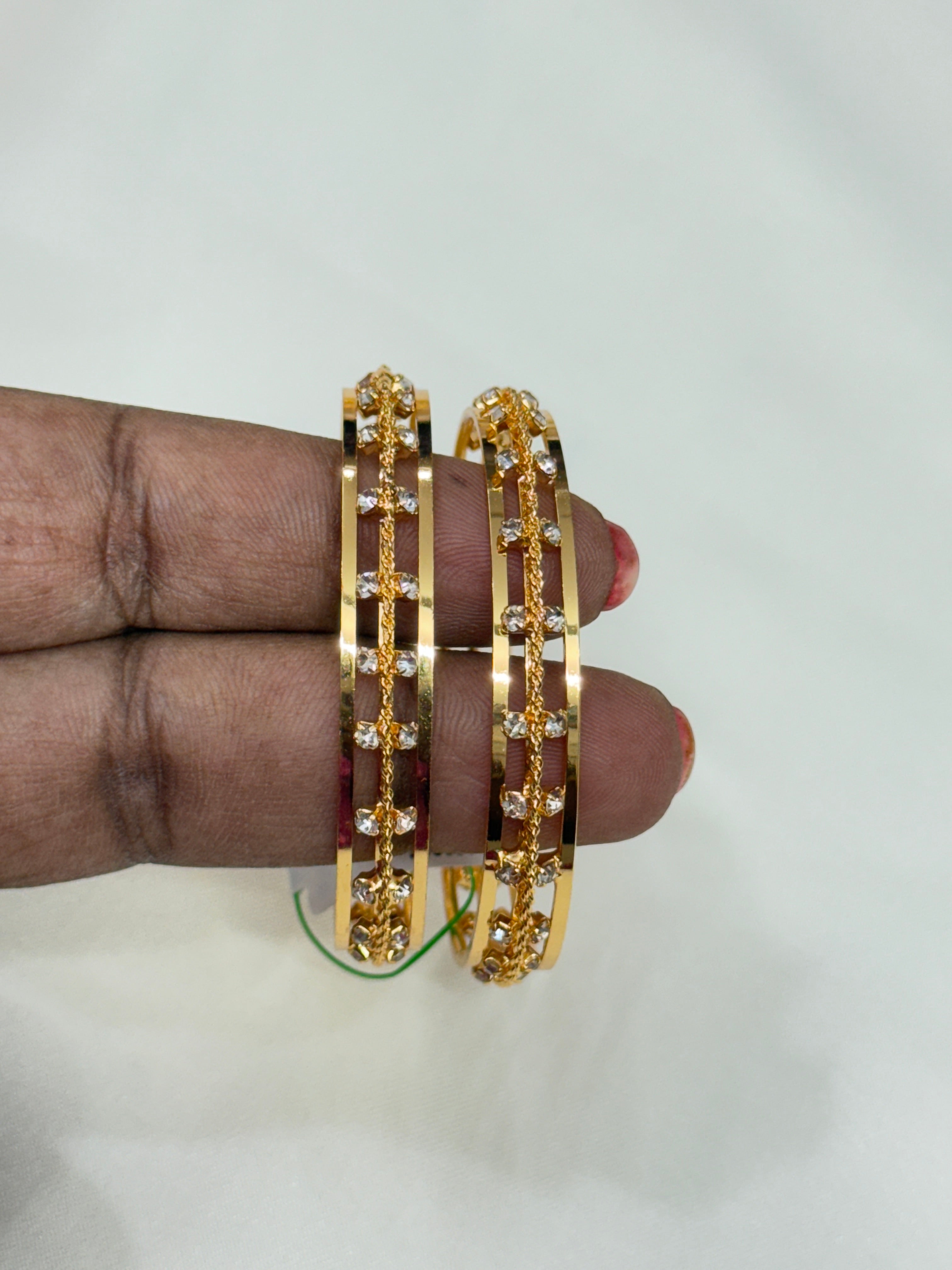 Kd017 cz stone kids bangles