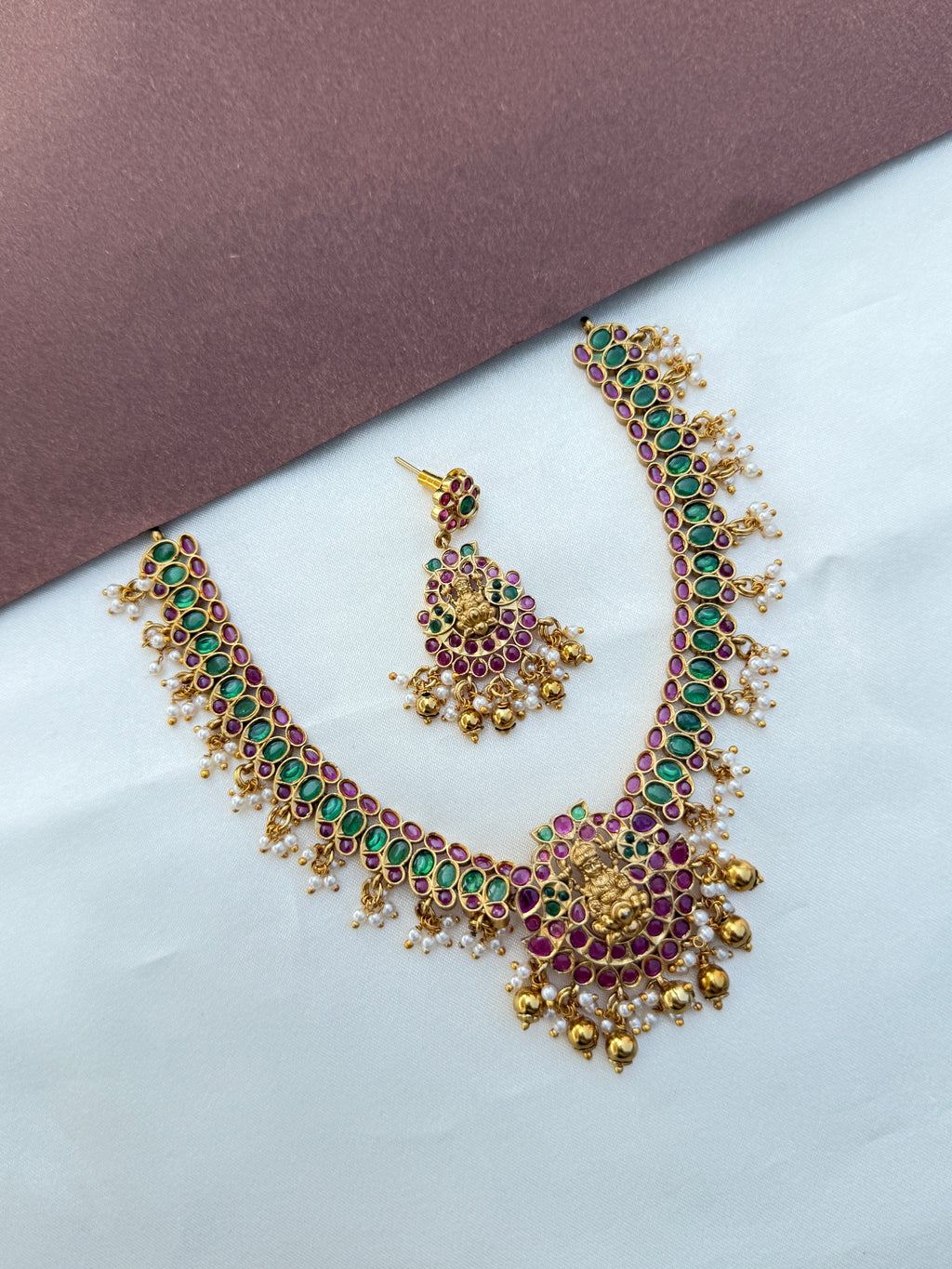 Ns592 kemp Lakshmi devi neckset