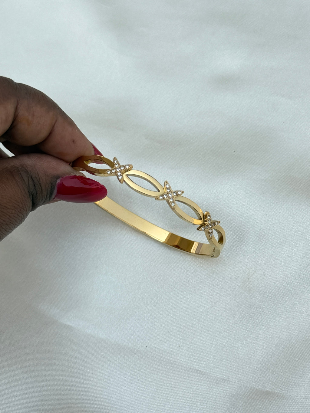Ab074 anti tarnish flower openable kada bracelet