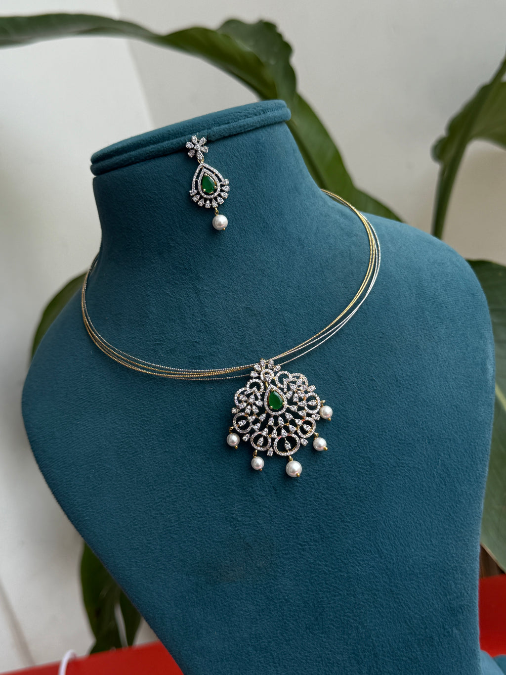 Hs001 gold silver hasli with diamond finish pendant
