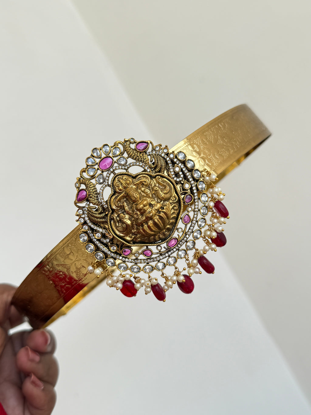 Hb563 victorian moissanite lakshmidevi medium size hipbelt