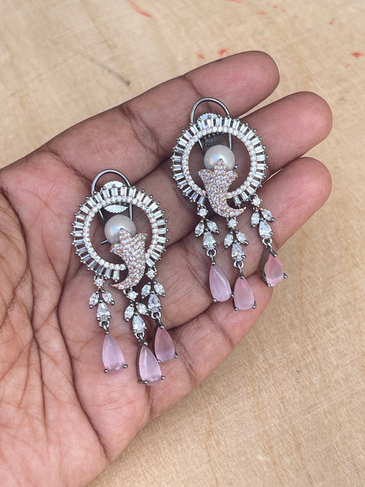 Elephant zircon earrings