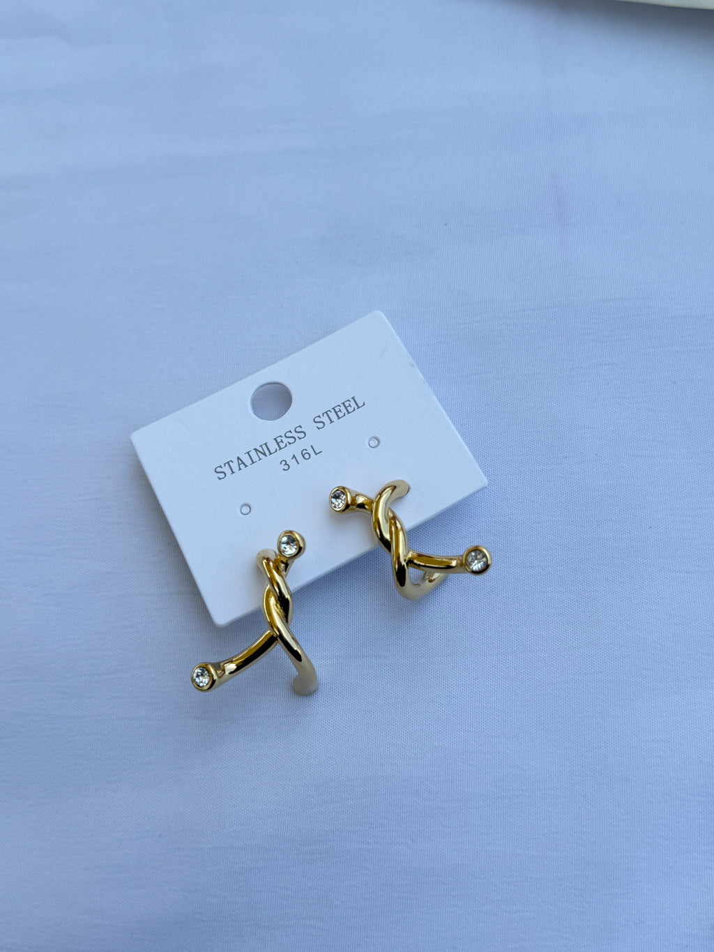 Er021 spiral Anti tarnish western earrings