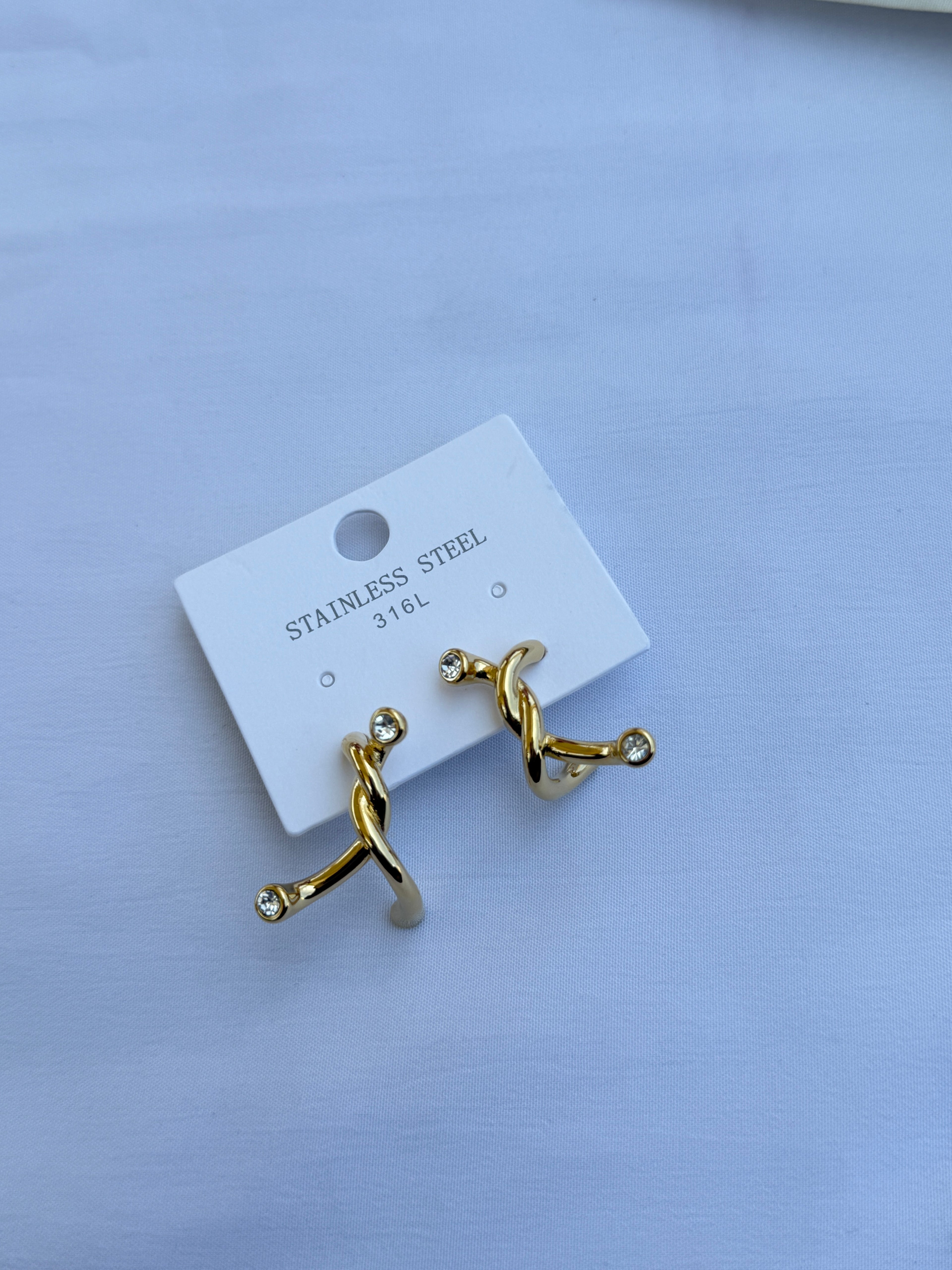 Er021 spiral Anti tarnish western earrings