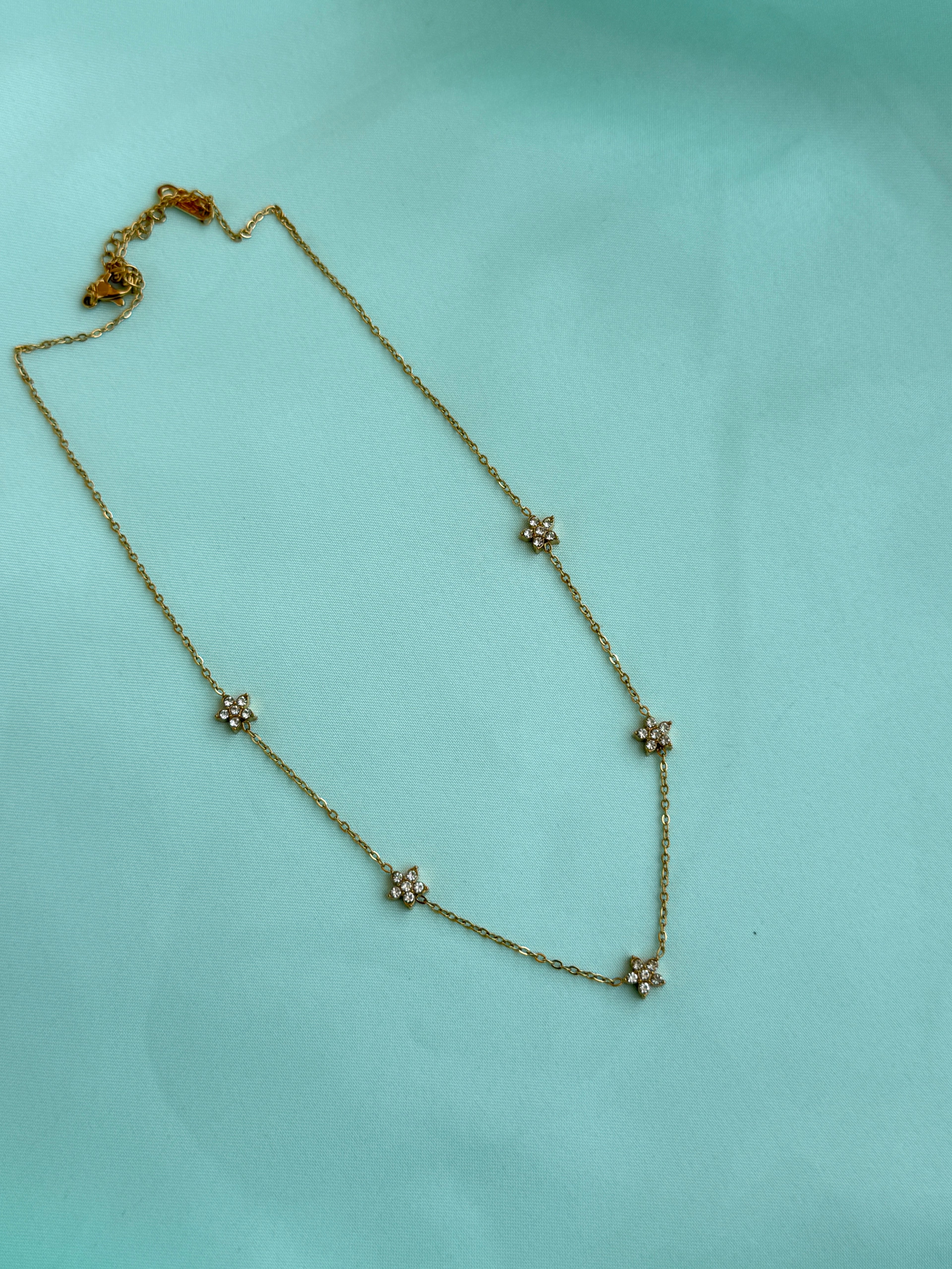 Dc093 anti tarnish flowers 18inches adjustable daily wear chains