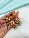 Unique pecock lakshmi design 2 steps butta earrings Er923