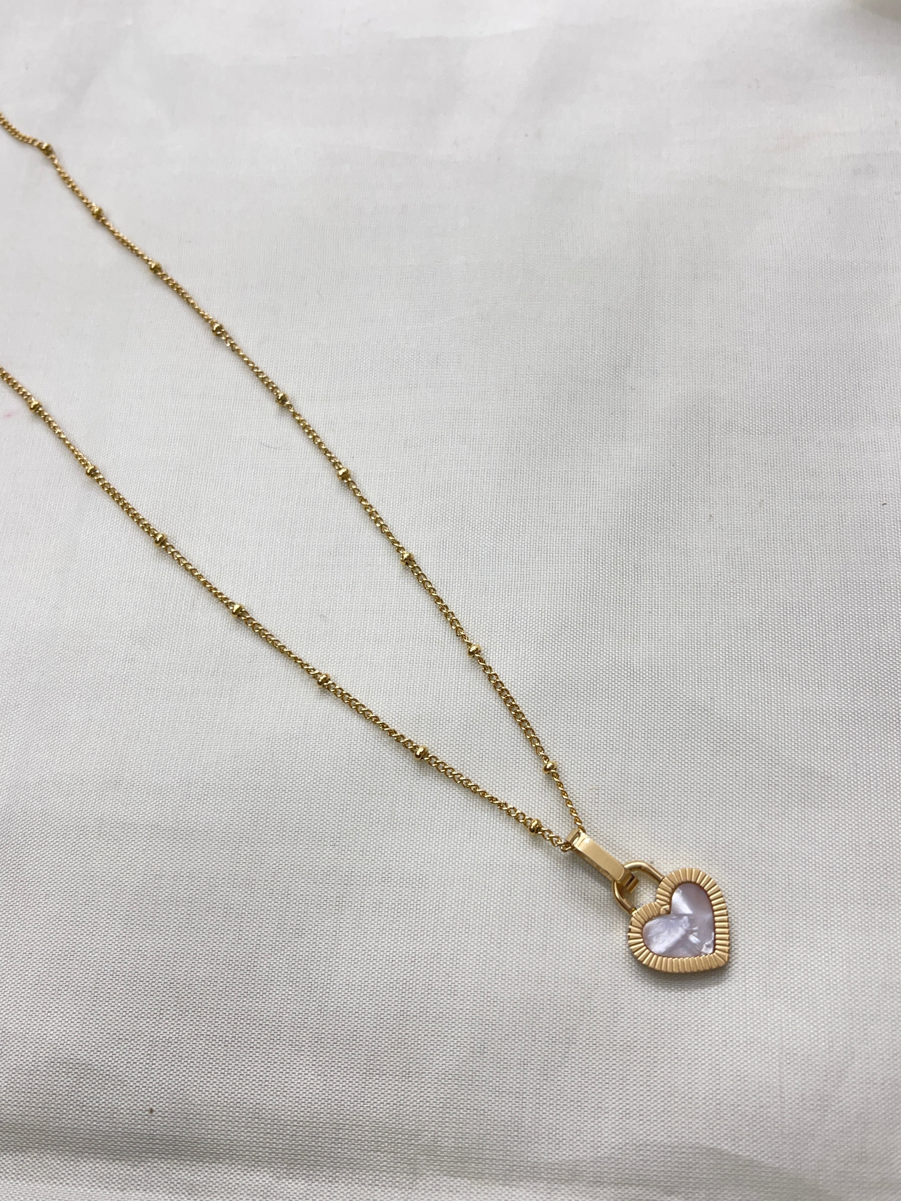 White heart neckline