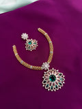Kante short pendant flower neckset with earrings ns274