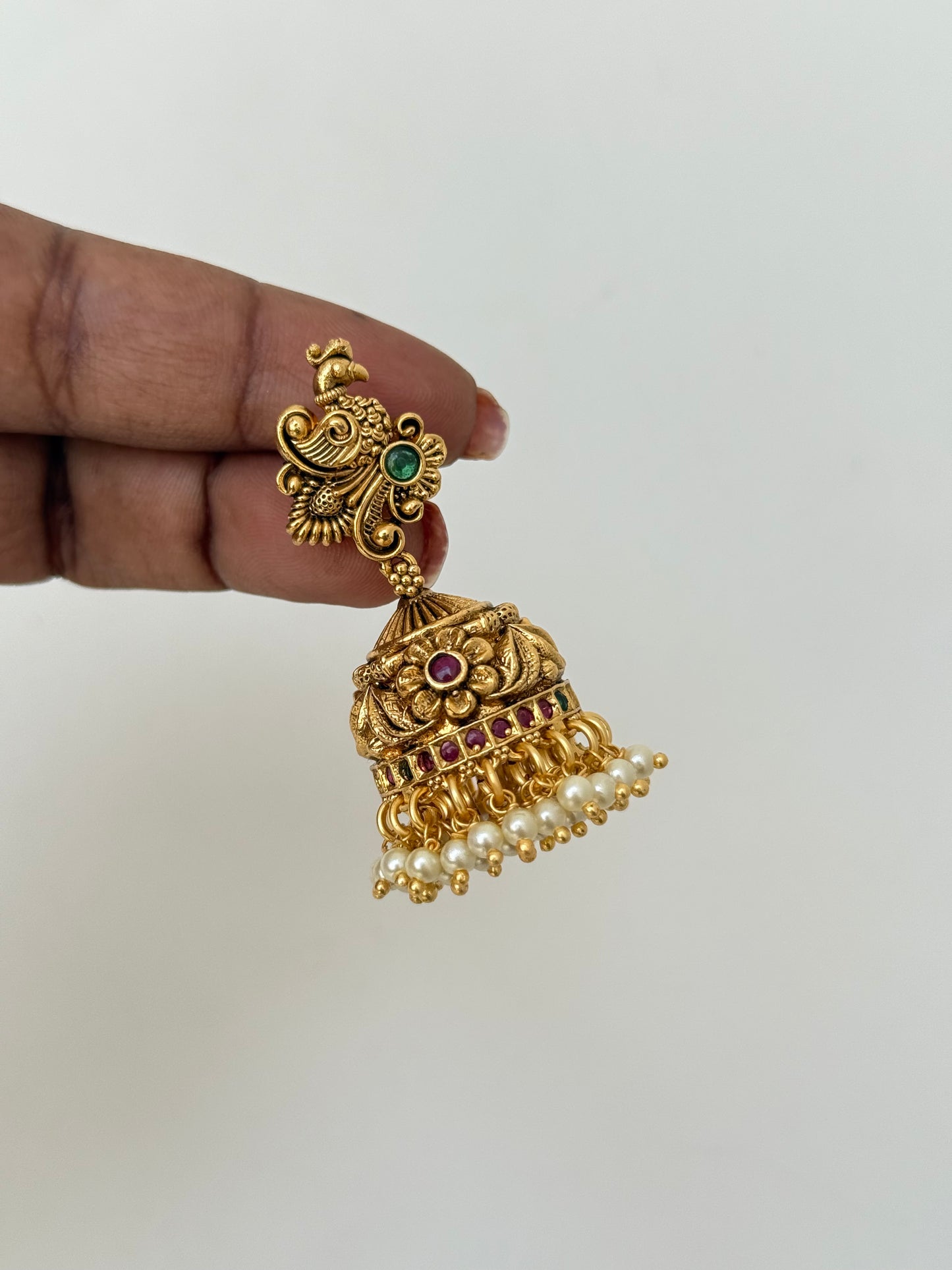 Er2056 nakshi peacock butta Earrings