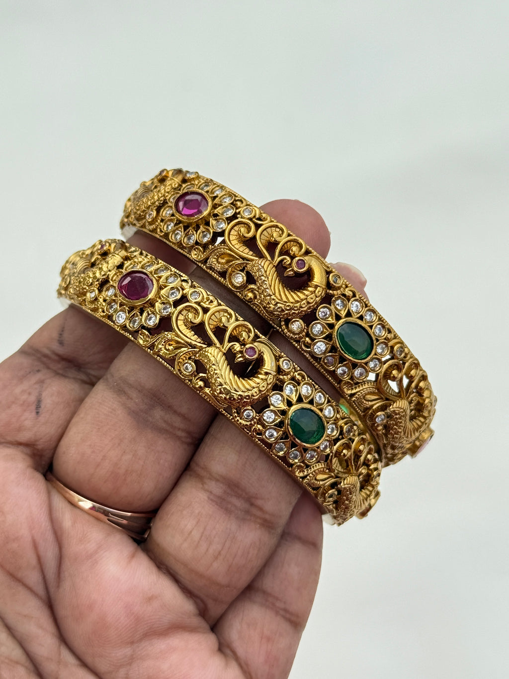 Sb153 peacock kada bangles