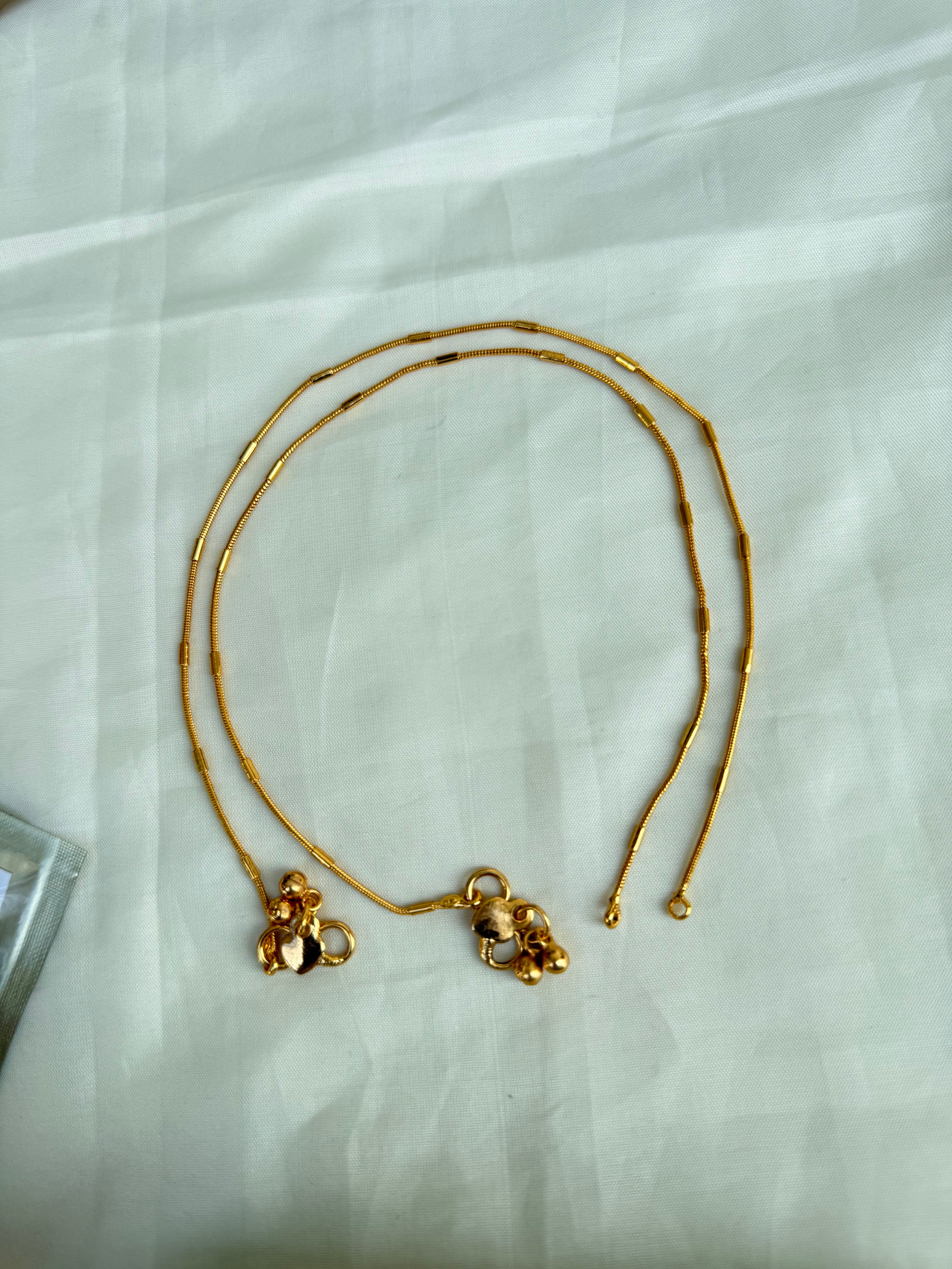 Py1534 gold anklets