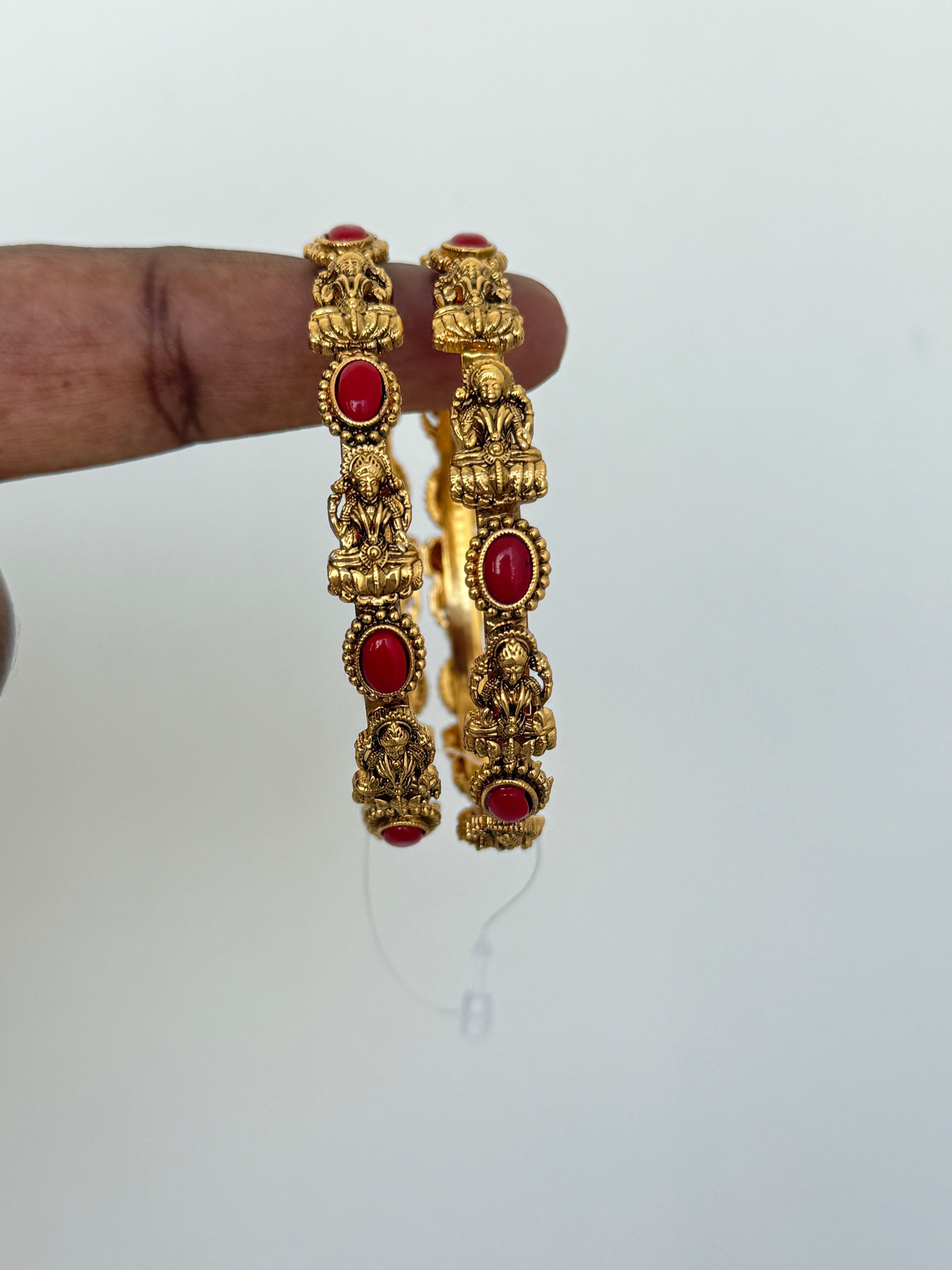 Sb001 coral Lakshmi Devi bangles