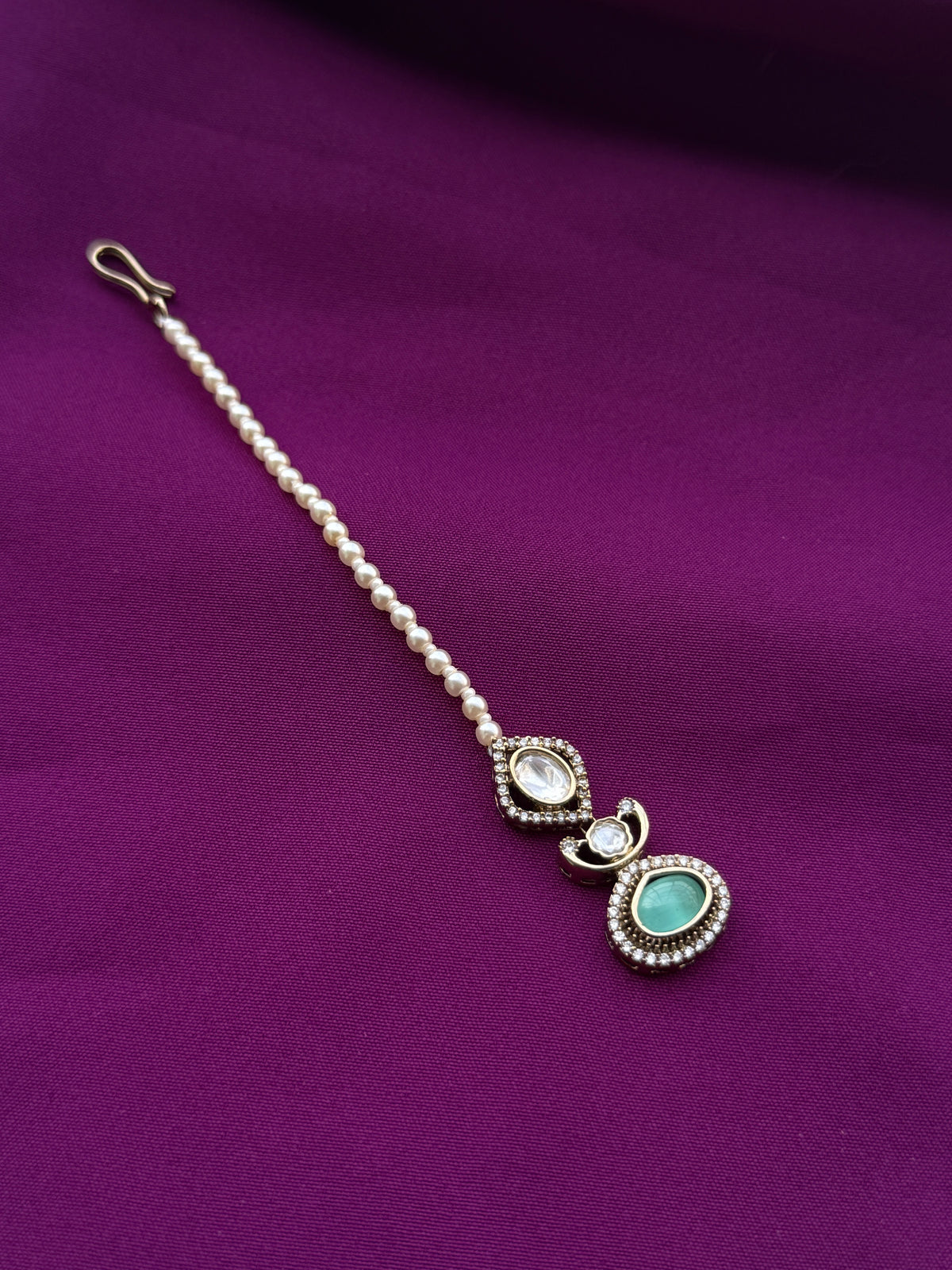 Moissanite pendant pearls tikka tk803